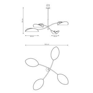 4-bulb ceiling light Emibig Lighting Lotus image-6