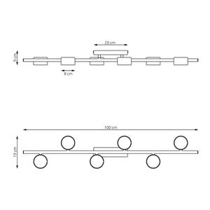6-bulb ceiling light Emibig Lighting Bet image-6