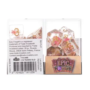 Dé en résine gamme insert Epic Forge Printemps (x7)
