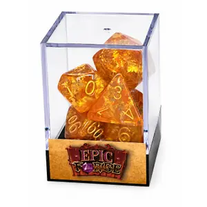 Dé en résine gamme insert Epic Forge Automne (x7) image-1