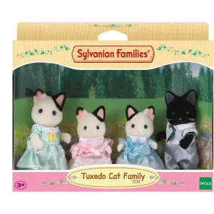 Bicoloured Cat Family Figurine Epoch D Enfance Sylvanian image-0