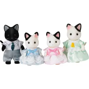 Bicoloured Cat Family Figurine Epoch D Enfance Sylvanian image-2