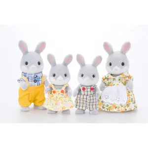 Rabbit family figurine Epoch D Enfance Sylvanian image-1