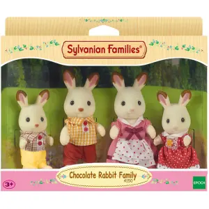 Chocolate Bunny Family Figurine Epoch D Enfance Sylvanian image-0