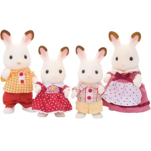 Chocolate Bunny Family Figurine Epoch D Enfance Sylvanian image-2