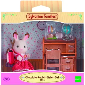 Sylvanian rabbit figurine with desk Epoch D Enfance image-0