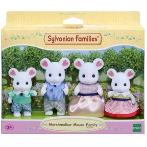 Marshmallow Mouse Family Figurine Epoch D Enfance Sylvanian image-3