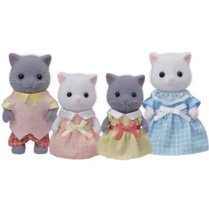 Persian Cat Family Figurine Epoch D Enfance Sylvanian image-0