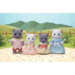 Persian Cat Family Figurine Epoch D Enfance Sylvanian image-1
