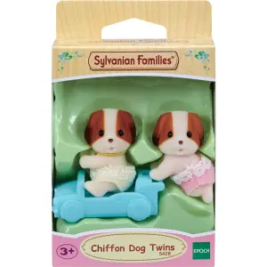 Twin fabric dog figurine Epoch D Enfance Sylvanian image-1