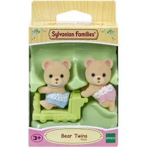 Twin bear figurine Epoch D Enfance Sylvanian image-1