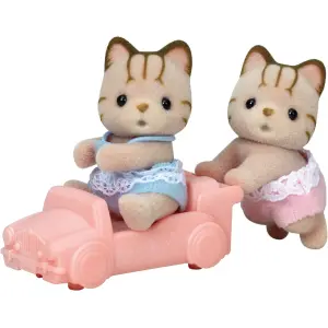 Tiger twin cat figurine Epoch D Enfance Sylvanian image-1