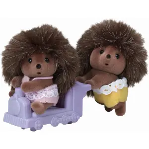 Hedgehog twins figurine Epoch D Enfance Sylvanian image-0