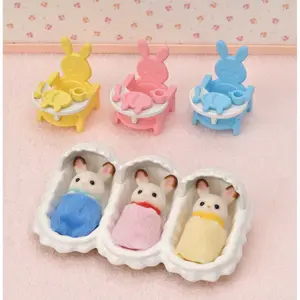 Rabbits with accessories Epoch D Enfance Sylvanian (x3) image-4