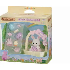 Easter figurine set with rabbit Epoch D Enfance Sylvanian image-1