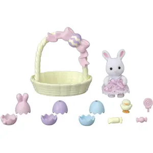Easter figurine set with rabbit Epoch D Enfance Sylvanian image-2