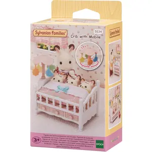 Baby cot figure + Mobile Epoch D Enfance Sylvanian image-1