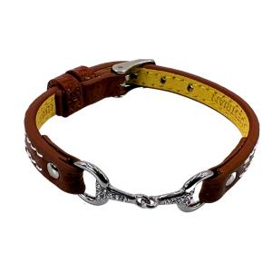 equbfanossibr-woman-bracelet-equestrian-shop-fano-steel-brown-one-size