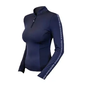 Maillot de equitación de manga larga con 1/4 de cremallera para mujer Equestrian Stockholm Modern Tech