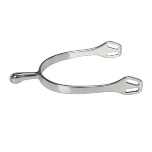 Stainless Steel Riding Spur with Smooth Rolling Cock Equestro SR00602 image-0