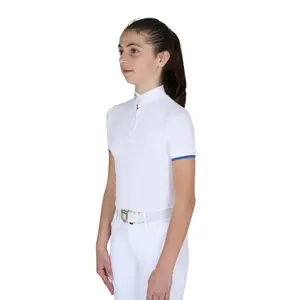 Girl's competition polo shirt Equestro image-1