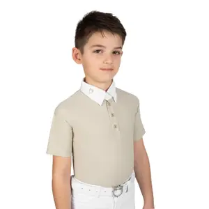 Polo de competición de cuatro botones niño Equestro image-2