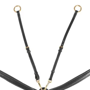 Δερμάτινο λουρί που συνδέεται με το κολάρο του αλόγου και μεταλλικές θηλιές. Equestro New image-3