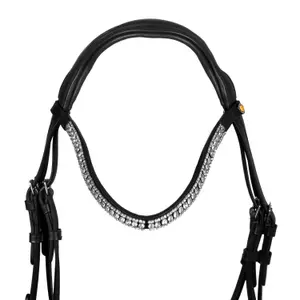 Anatomical riding bridle decorated with rhinestones Equestro image-2