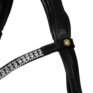 Anatomical riding bridle decorated with rhinestones Equestro image-4
