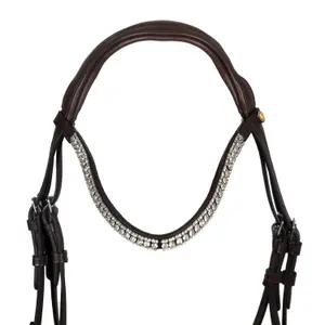 Anatomical riding bridle decorated with rhinestones Equestro image-2