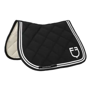 Double striped show jumping saddle pad Equestro image-1