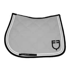Double striped show jumping saddle pad Equestro image-1