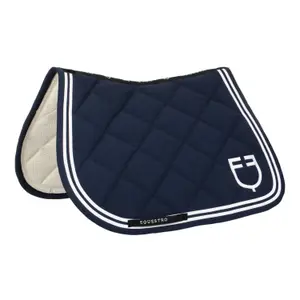 Double striped show jumping saddle pad Equestro image-1