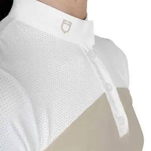 Polo wedstrijd in geperforeerde stof voor meisjes Equestro image-4