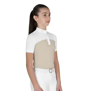 Polo wedstrijd in geperforeerde stof voor meisjes Equestro image-2