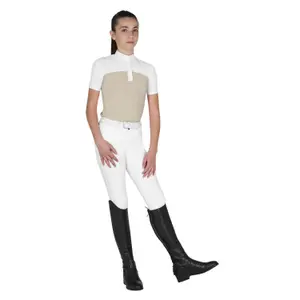 Polo wedstrijd in geperforeerde stof voor meisjes Equestro image-3