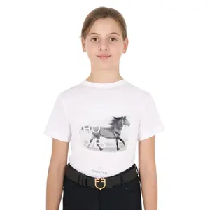 Bawełniana koszulka dziewczęca Equestro Lover image-0