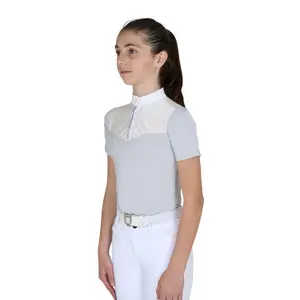 Girl's competition polo shirt Equestro image-0