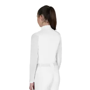 Girl's long-sleeved riding polo shirt Equestro image-1