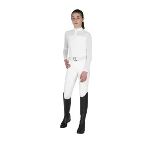 Girl's long-sleeved riding polo shirt Equestro image-2