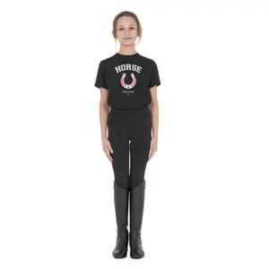 Girl's cotton T-shirt Equestro Horse Team image-1