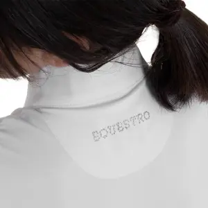 Meisjes wedstrijdpoloshirt met lange mouwen Equestro Stones Tape image-2