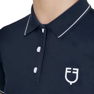 Polo Ιππασίας Slim Fit Παιδί Equestro image-3