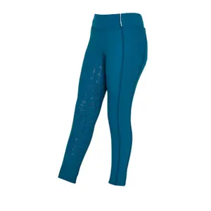 Leggings de equitação com logo full grip para rapariga Equestro image-1