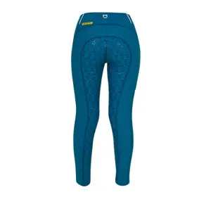 Leggings de equitação com logo full grip para rapariga Equestro image-2