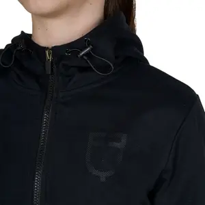 Hooded sweatshirt with children's logo Equestro Shiny image-3