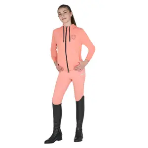 Hooded sweatshirt with children's logo Equestro Shiny image-2