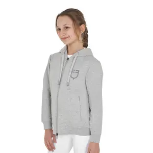 Hooded sweatshirt with children's logo Equestro Shiny image-3