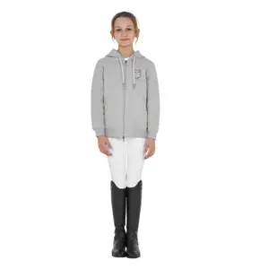 Hooded sweatshirt with children's logo Equestro Shiny image-2