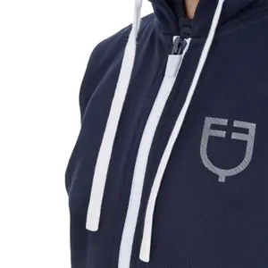 Hooded sweatshirt with children's logo Equestro Shiny image-3